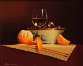 David French Le Roy (20th/21st Century), Still Life, Fruit & Wine at Morgan O'Driscoll Art Auctions