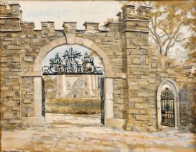 Patric Stevenson (1909-1983), Gate and Old Forge Hillsborough at Morgan O'Driscoll Art Auctions