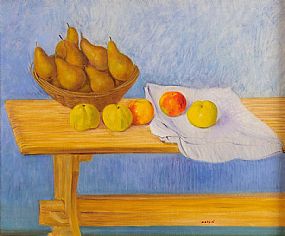 James Nolan RHA (b.1929), Still Life, Apples and Pears at Morgan O'Driscoll Art Auctions