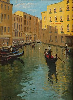 Michael McCarthy (b.1941), The Gold of Evening, Hotel Cavalletto, Venice at Morgan O'Driscoll Art Auctions