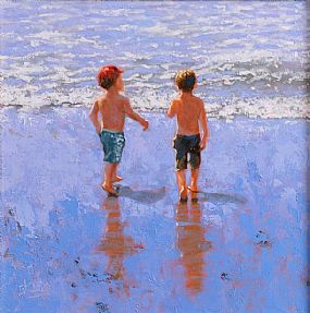 Vivienne St Clair (20th/21st Century), Boys at the Beach at Morgan O'Driscoll Art Auctions