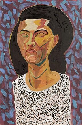 Brian Bourke HRHA (b.1936), Portait of a Lady at Morgan O'Driscoll Art Auctions