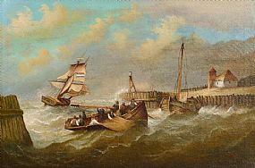 Thomas Bush Hardy (1842-1897) British, Harbour Scene at Morgan O'Driscoll Art Auctions