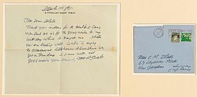Jack Butler Yeats RHA (1871-1957), Letter to Mrs EM Blake at Morgan O'Driscoll Art Auctions