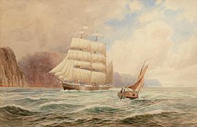 Joseph William Carey RUA (1859-1937), Sailing off the Gobbins, Belfast at Morgan O'Driscoll Art Auctions