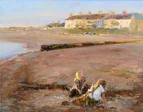 Paul Kelly (20th Century) British, Playing on the Beach at Morgan O'Driscoll Art Auctions