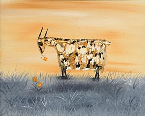 Michael Smyth (b.1961), Goat With Flower at Morgan O'Driscoll Art Auctions