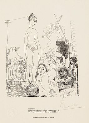 Pablo Picasso (1881-1973), Special Edition to Commemorate the 80th Anniversary of the Eiffel Tower at Morgan O'Driscoll Art Auctions