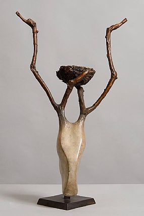 Anna Linnane (b.1965), Stags Head with Nest in Antlers at Morgan O'Driscoll Art Auctions