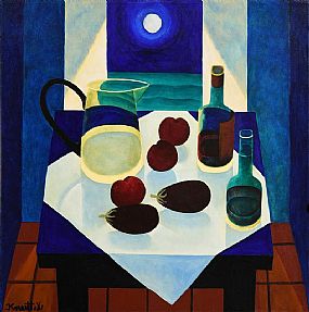 Graham Knuttel (1954-2023), Still Life on Tabletop by Moonlight at Morgan O'Driscoll Art Auctions