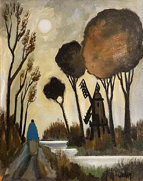 Markey Robinson, Shawlie on the Canal Path at Morgan O'Driscoll Art Auctions
