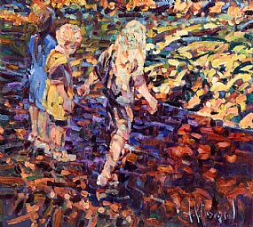 Arthur K. Maderson, Evening, Crossing the Brook, Glenshelane, Cappoquin (Artist's Children) at Morgan O'Driscoll Art Auctions