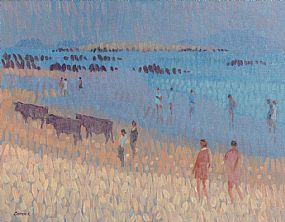 Desmond Carrick, August Evening on Rusheen Beach, Inishbofin Island at Morgan O'Driscoll Art Auctions