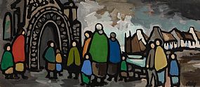 Markey Robinson, Going to Mass at Morgan O'Driscoll Art Auctions