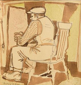 Gerard Dillon, Sitting by the Hearth at Morgan O'Driscoll Art Auctions