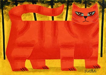 Graham Knuttel (1954-2023), Ginger Cat at Morgan O'Driscoll Art Auctions