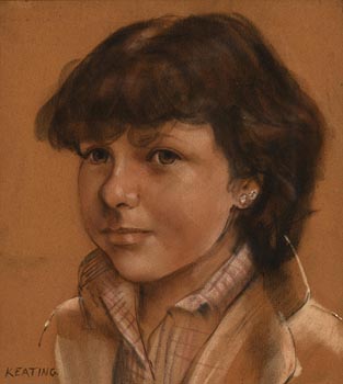 Sean Keating, Portrait of a Young Lady at Morgan O'Driscoll Art Auctions