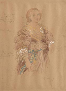 Sir Frederick William Burton, Sketch for a Costume at Morgan O'Driscoll Art Auctions
