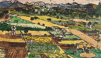 John Bainbridge Copnall, Spanish Village (1955) at Morgan O'Driscoll Art Auctions
