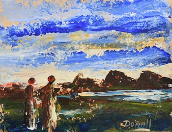 Daniel O'Neill, Figures in a Landscape at Morgan O'Driscoll Art Auctions