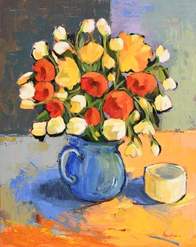 Maria Luisa Menghini, Still Life - Vase of Flowers at Morgan O'Driscoll Art Auctions