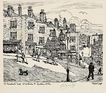 Harry Kernoff, St. Michael's Hill, Winetavern Street, Dublin (1934) at Morgan O'Driscoll Art Auctions