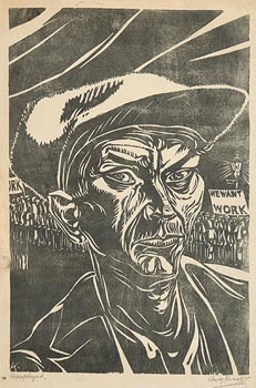 Harry Aaron Kernoff, Unemployed (1935) at Morgan O'Driscoll Art Auctions