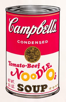 Andy Warhol, Tomato-Beef Noodle Os, from Campbell's Soup II, 1969 (F. & S. II.61) at Morgan O'Driscoll Art Auctions