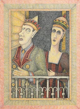 Graham Knuttel (1954-2023), The King and Queen of Dalkey (1989) at Morgan O'Driscoll Art Auctions