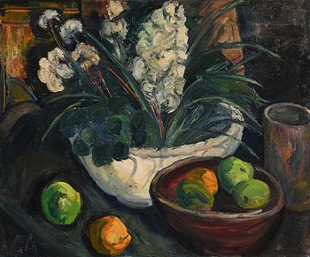 Peter Collis, Still Life - Flowers and Fruit at Morgan O'Driscoll Art Auctions