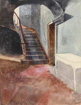 John Butler Yeats, Interior - Staircase at Morgan O'Driscoll Art Auctions