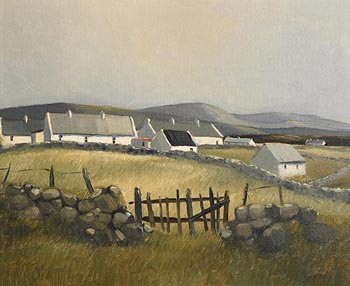 Cottages in the Valley, Achill at Morgan O'Driscoll Art Auctions