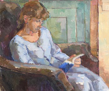 Sarah Spackman, Girl Reading (1995) at Morgan O'Driscoll Art Auctions
