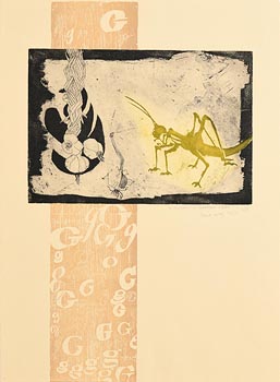 Patrick Hickey, The Alphabet G - Grasshopper and Garlic (1988-89) at Morgan O'Driscoll Art Auctions