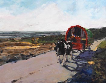 Michael Hanrahan, West of Ireland Gypsy Caravan at Morgan O'Driscoll Art Auctions