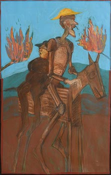 Brian Bourke, Knight and Squire on the Giant Mamlabronos' Horse Cavilenos at Morgan O'Driscoll Art Auctions