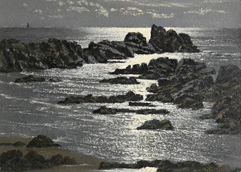 Ciaran Clear, Moonlight and Rocks at Morgan O'Driscoll Art Auctions