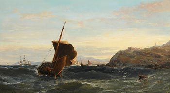 Edwin Hayes, Shipping Off the Headland (1886) at Morgan O'Driscoll Art Auctions