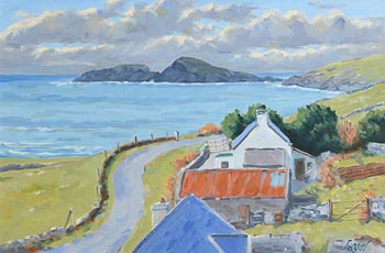 Fergal Flanagan, Farm Above Finian's Bay, Ballinskelligs, Co. Kerry at Morgan O'Driscoll Art Auctions