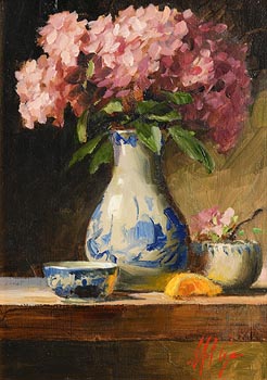Mat Grogan, Flowers in a Chinese Vase at Morgan O'Driscoll Art Auctions