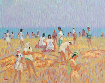 Desmond Carrick, Day at the Beach at Morgan O'Driscoll Art Auctions