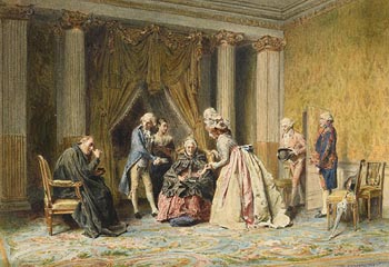 Leopold Henri Girardet, The Matriarch (1877) at Morgan O'Driscoll Art Auctions