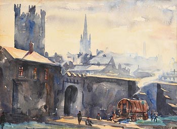 Fergus O'Ryan, St Audeon's Gate and Walls of Dublin at Morgan O'Driscoll Art Auctions