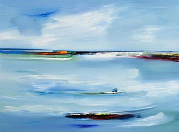 Majella O'Neill Collins, Calm Seas, Sherkin Island (2018) at Morgan O'Driscoll Art Auctions