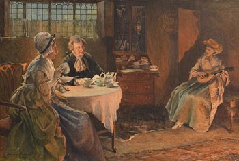 Charles Mac Iver Grierson, Tea Party (1893) at Morgan O'Driscoll Art Auctions