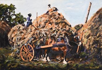 Michael Hanrahan, Haymaking in Times Gone By (2018) at Morgan O'Driscoll Art Auctions