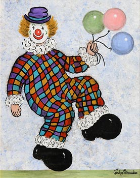 Clown with Balloons at Morgan O'Driscoll Art Auctions