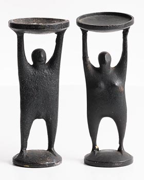 Oisin Kelly, Male and Female Candleholders at Morgan O'Driscoll Art Auctions