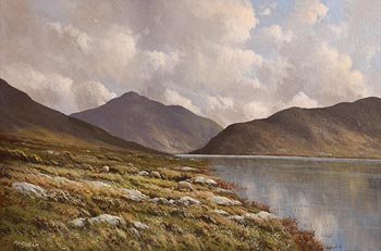 Gerard Marjoram, Doo Lough and Bengorm Mountain, Connemara at Morgan O'Driscoll Art Auctions