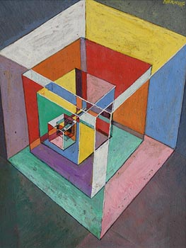 Harry Kernoff, Cubes within a Cube at Morgan O'Driscoll Art Auctions